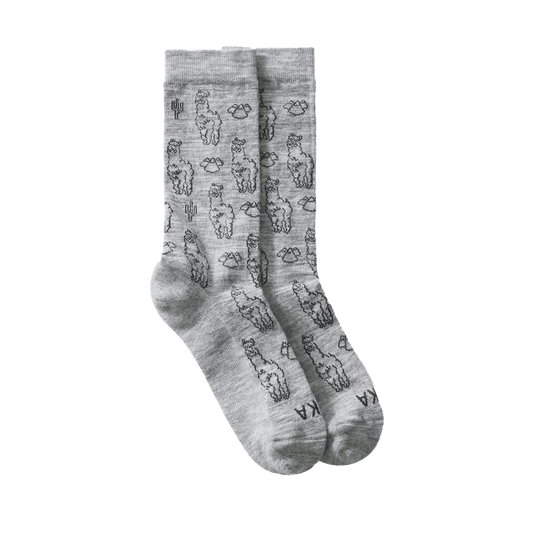 PAKA ESSENTIAL SEBASTIAN CREW SOCKS - LIGHT GREY