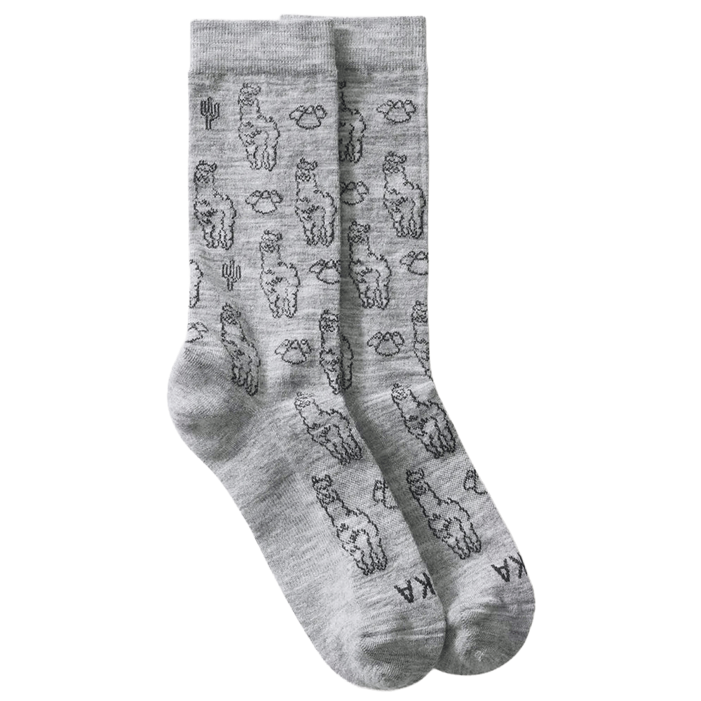PAKA ESSENTIAL SEBASTION CREW SOCKS- LIGHT GREY