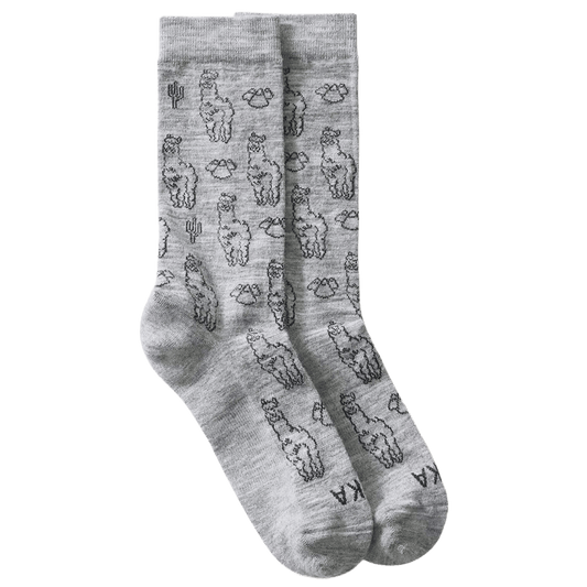 PAKA ESSENTIAL SEBASTION CREW SOCKS- LIGHT GREY