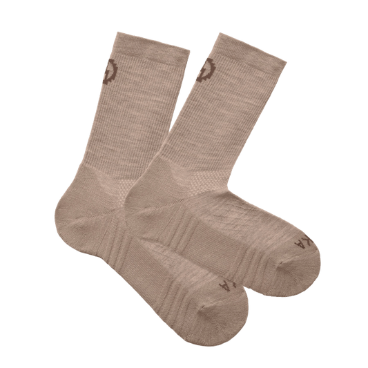 PAKA TRAIL CREW SOCKS- WALNUT
