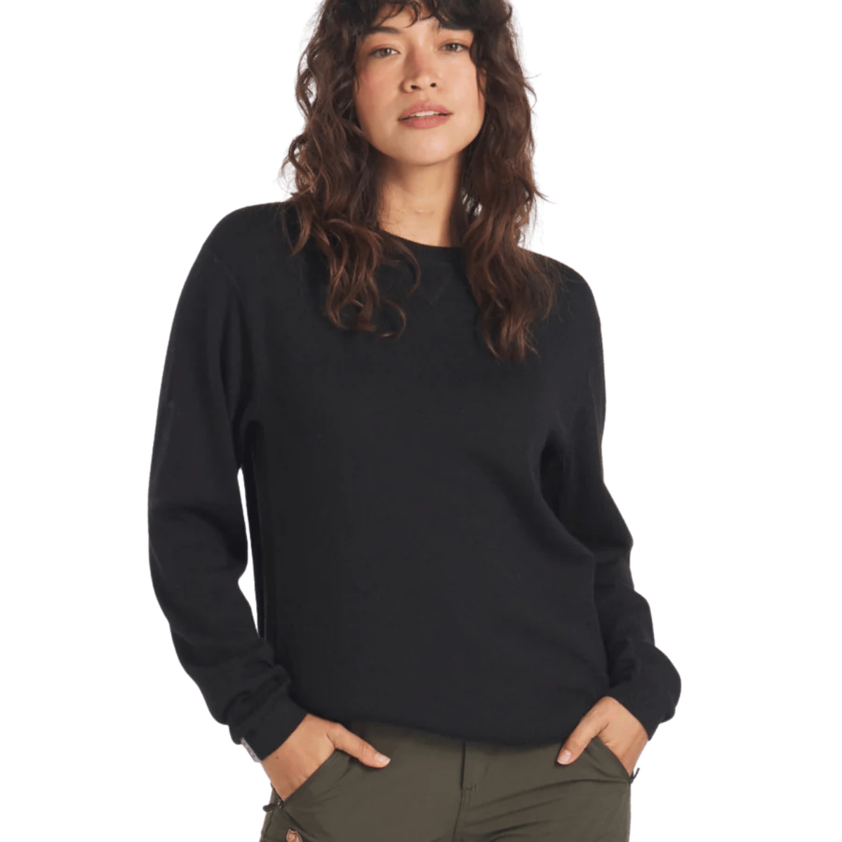 PAKA THE LIGHTWEIGHT CREW - BLACK_WITHMODEL