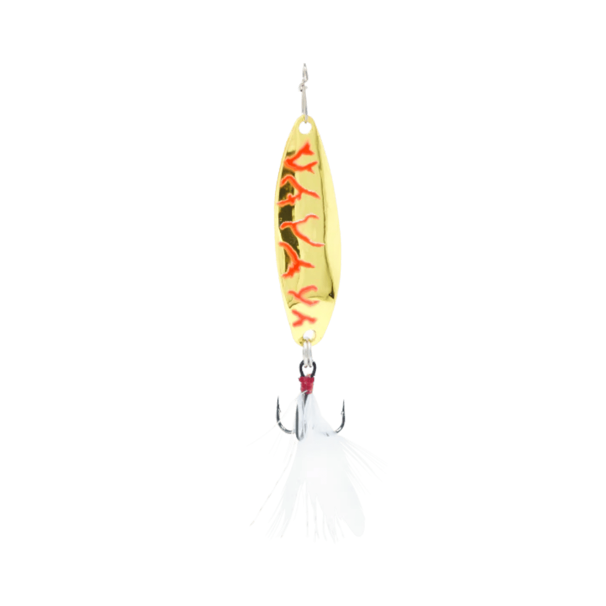 CLAM PANFISH LEECH FLUTTER SPOON - 1/32OZ - GLOW RED LIGHTNING