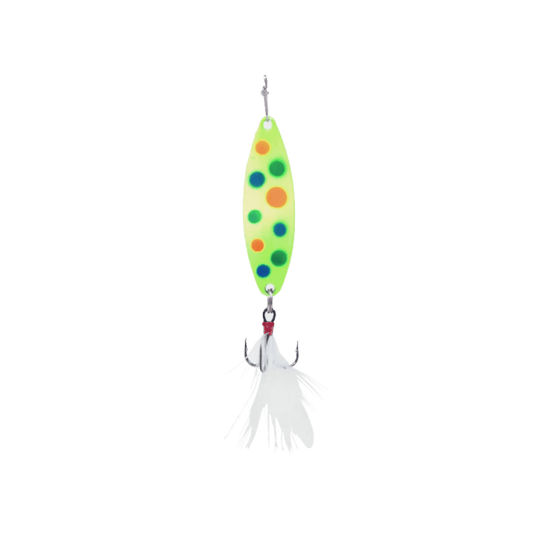 CLAM PANFISH LEECH FLUTTER SPOON - 1/32OZ - GLOW CHART WONDERBREAD