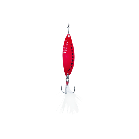 CLAM PANFISH LEECH FLUTTER SPOON - 1/32OZ - GLOW RED