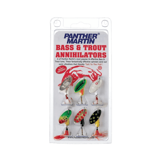 PANTHER MARTIN SPINNER KIT 6PK MIX COLORS