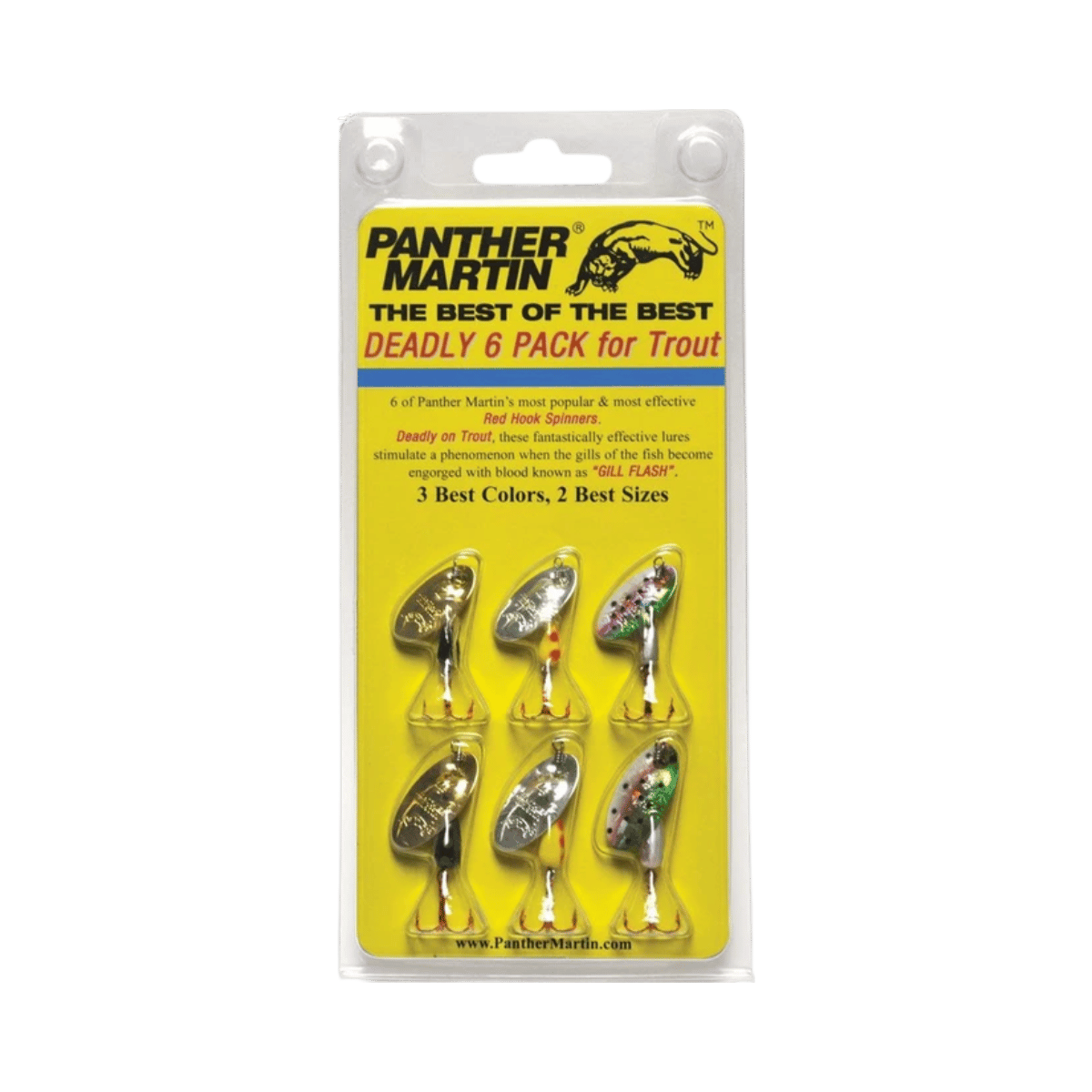 PANTHER MARTIN SPINNER KIT DEADLY SIX 6PK #2 #4
