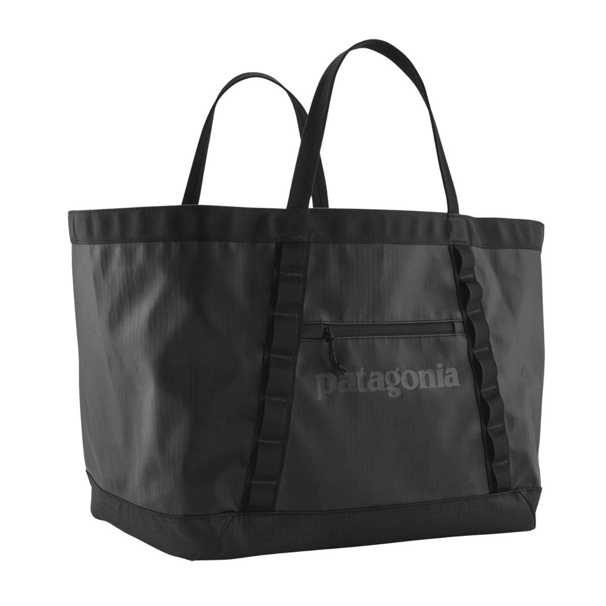 PATAGONIA BLACK HOLE GEAR WEATHER RESISTANT TOTE - BLACK FRONT VIEW