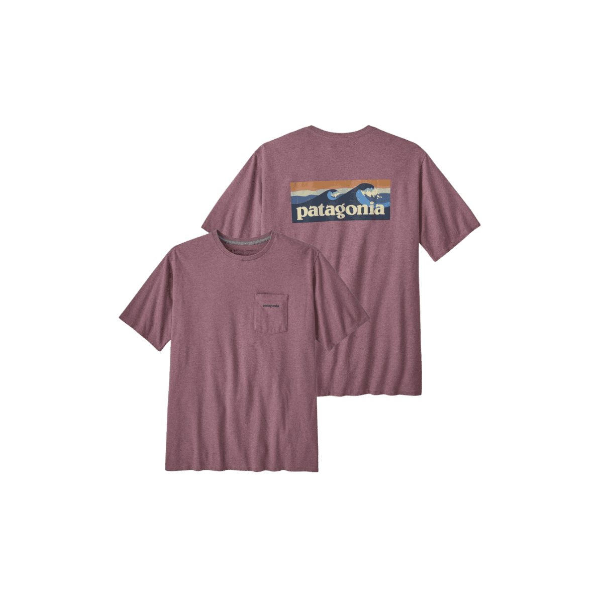PATAGONIA BOARDSHORT LOGO PKT RSPNSIBI T EVENING MAUVE
