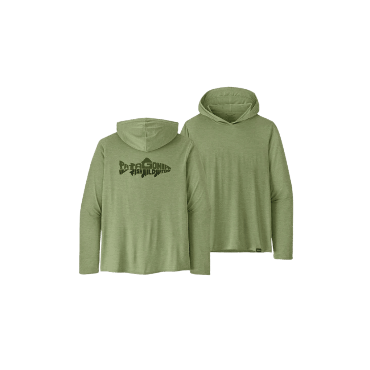 PATAGONIA CAP COOL DLY GRAPHIC HOODY RLX SALVIA GREEN X DYE