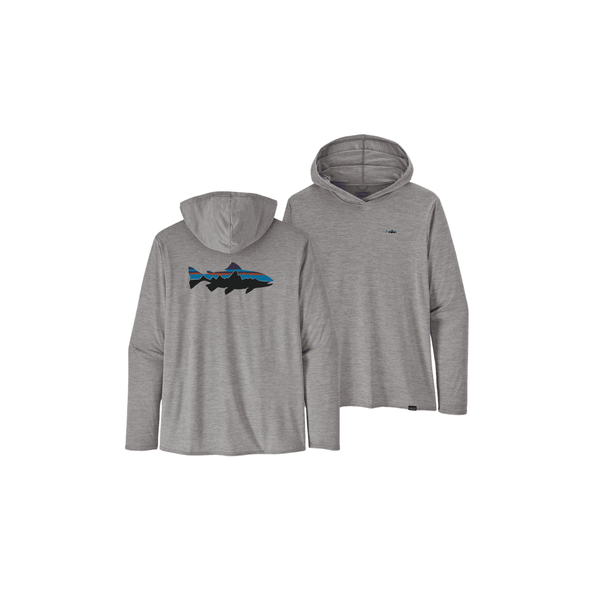 PATAGONIA CAP COOL DLY GRAPHIC HOODY RLX LIGHT PLUME GREY