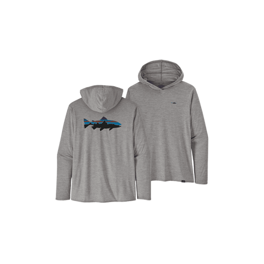 PATAGONIA CAP COOL DLY GRAPHIC HOODY RLX LIGHT PLUME GREY