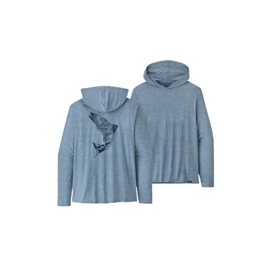 PATAGONIA CAP COOL DLY GRAPHIC HOODY RLX  STEAM BLUE X DYE