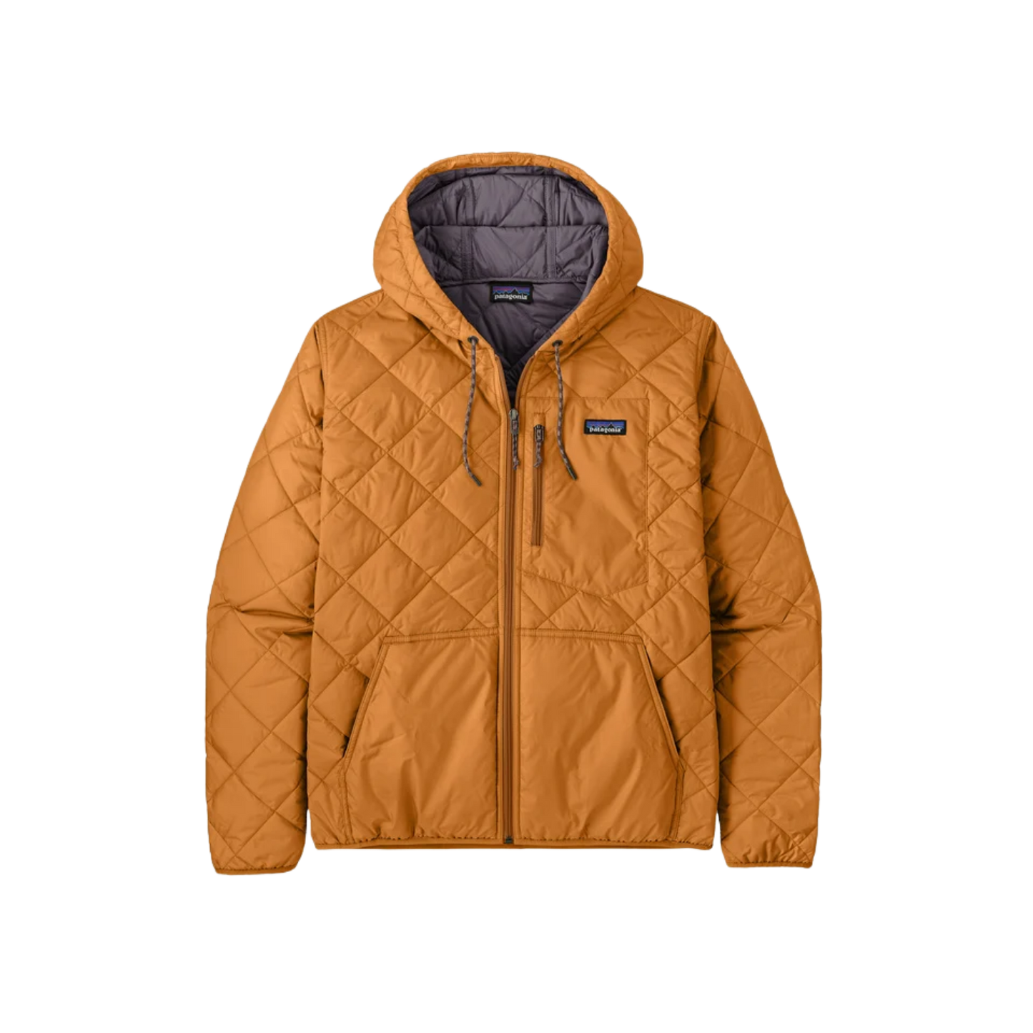 PATAGONIA DIAMOND QUILTED BOMBER HOODY CINNAMON BROWN
