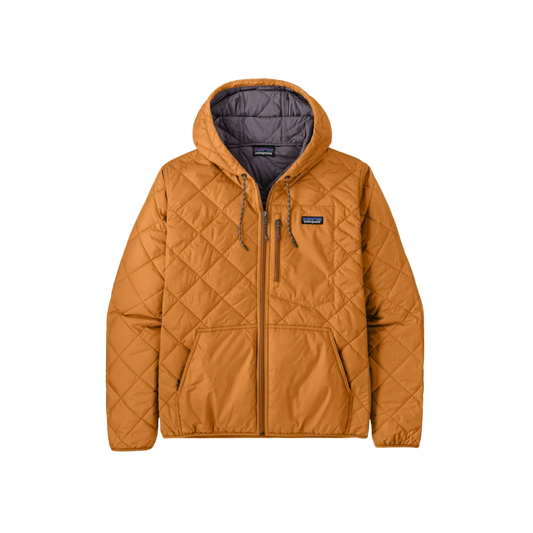 PATAGONIA DIAMOND QUILTED BOMBER HOODY CINNAMON BROWN