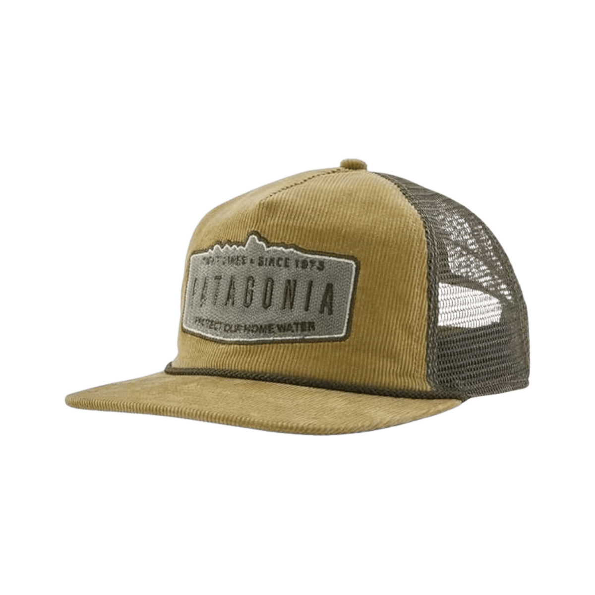PATAGONIA FLY CATCHER HAT, MORAY KHAKI, FRONT ANGLE, LOGO