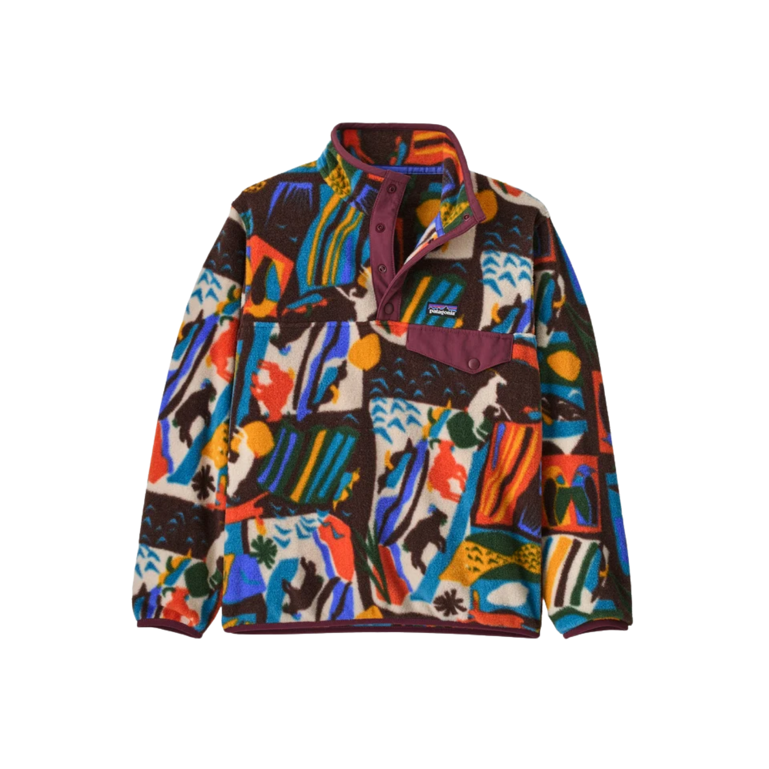 PATAGONIA K LW SYNCH SNAP T PO DEN BROWN