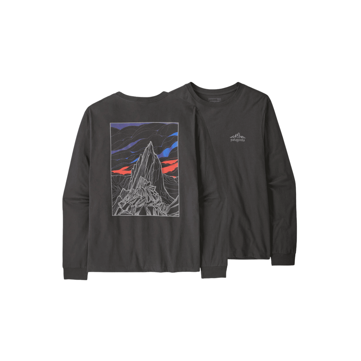 PATAGONIA L/S CLOUD CRAG T SHIRT INK BLACK
