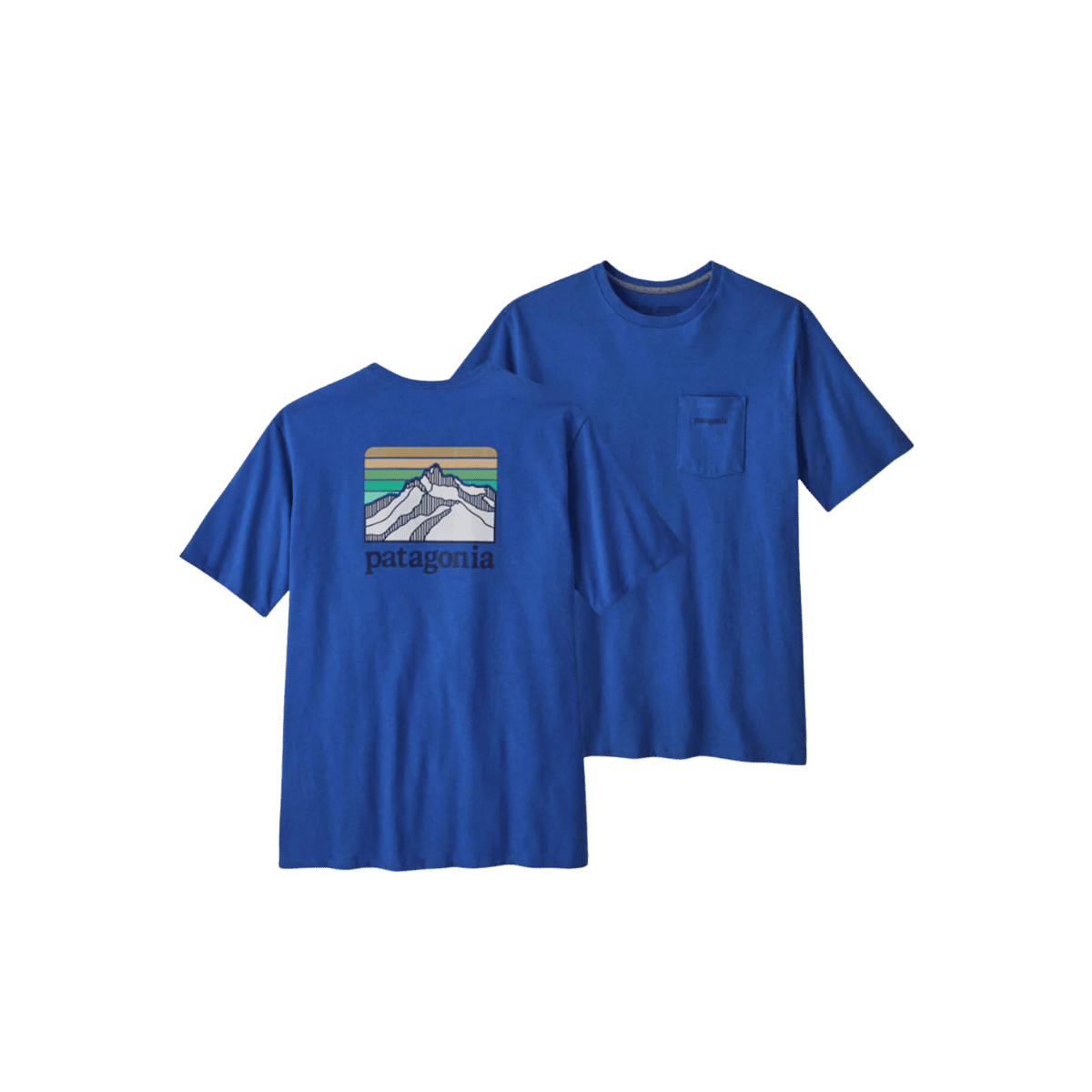 PATAGONIA LINE LOGO RIDGE POCKET TEE BAYOU BLUE