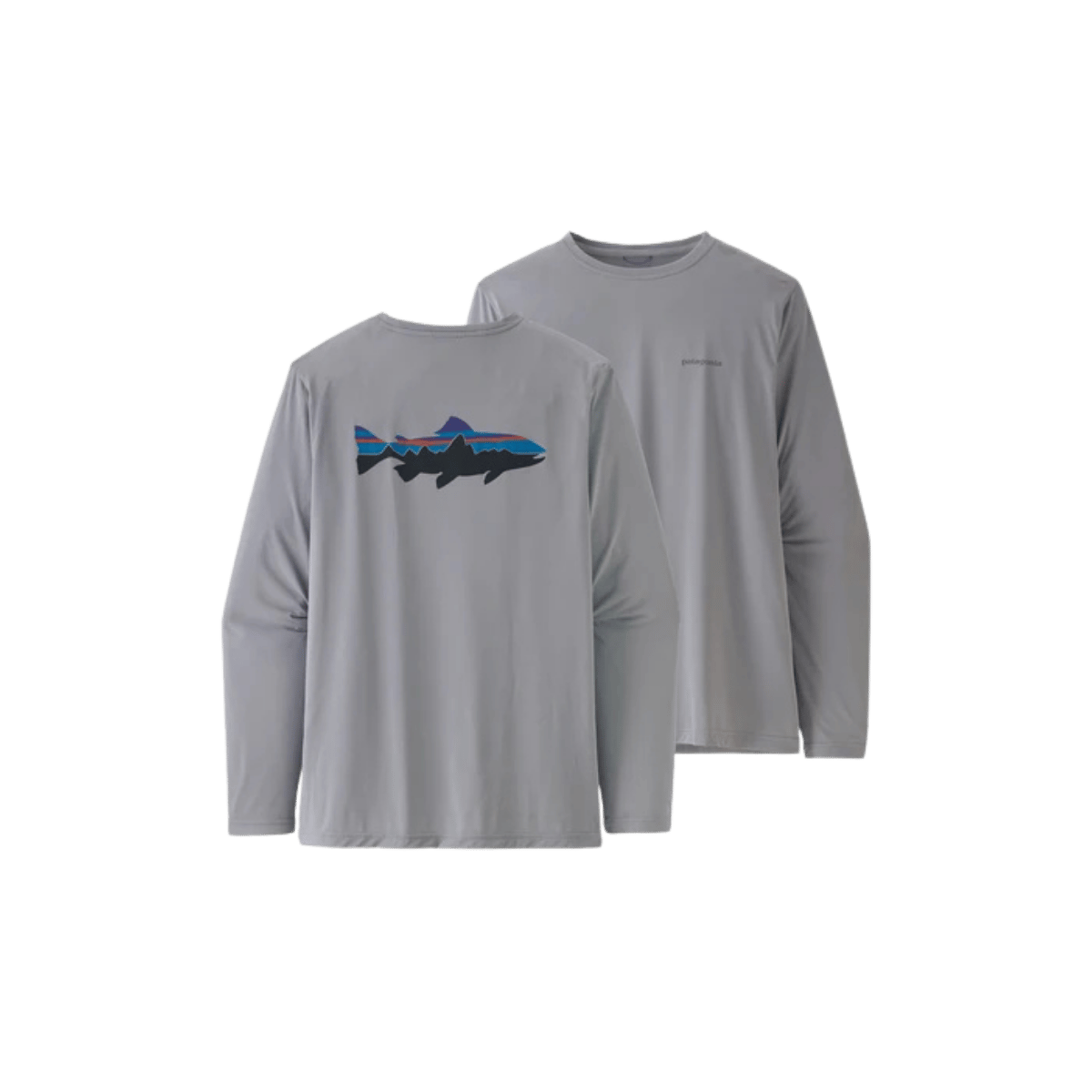 PATAGONIA LS CAP COOL DAILY FISH SHIRT SALT GREY