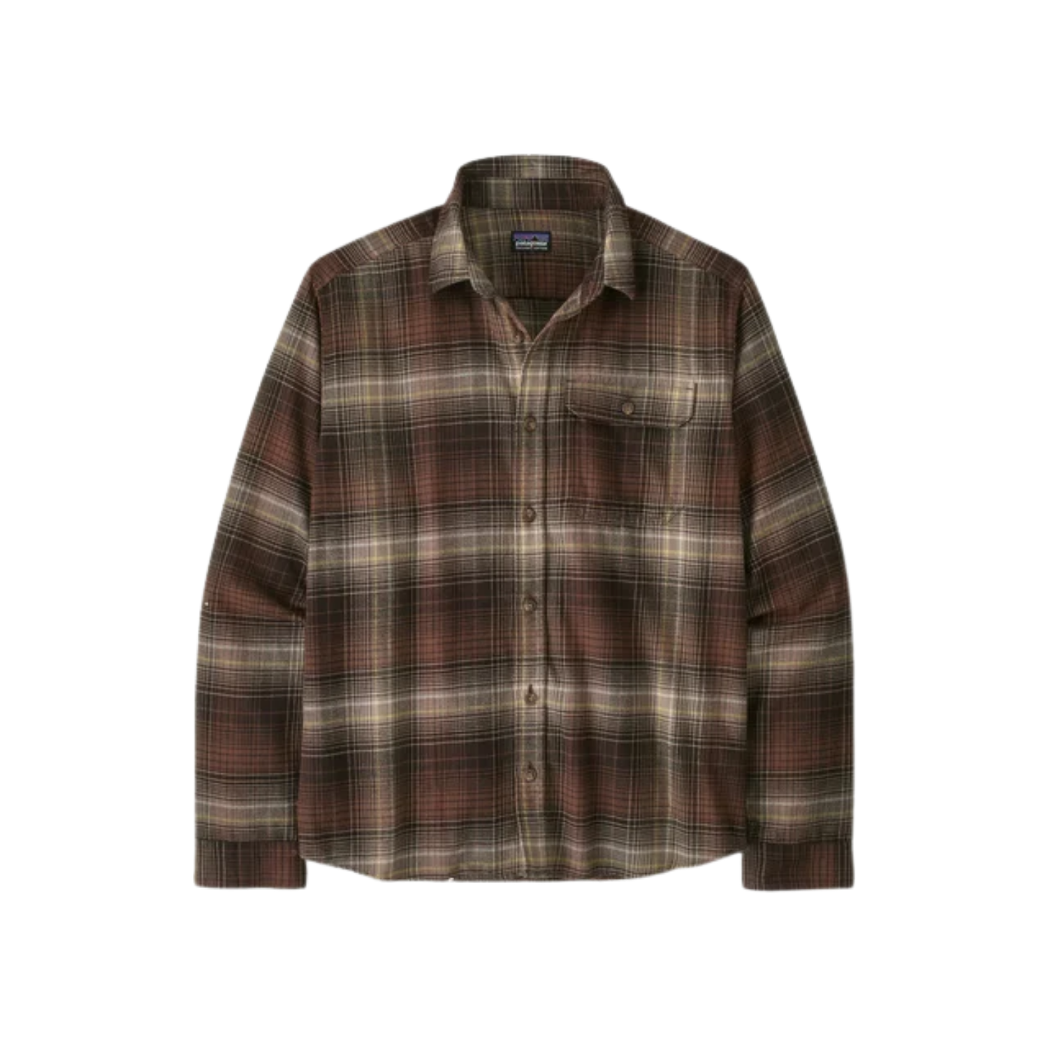 PATAGONIA LS LW FJORD FLANNEL SHIRT OMBRE DEN BROWN