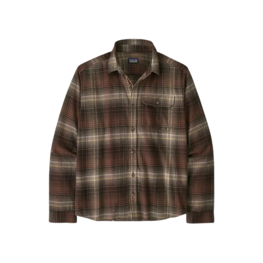 PATAGONIA LS LW FJORD FLANNEL SHIRT OMBRE DEN BROWN