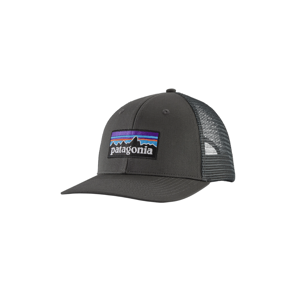 PATAGONIA P-6 LOGO TRUCKER HAT FORGE GREY