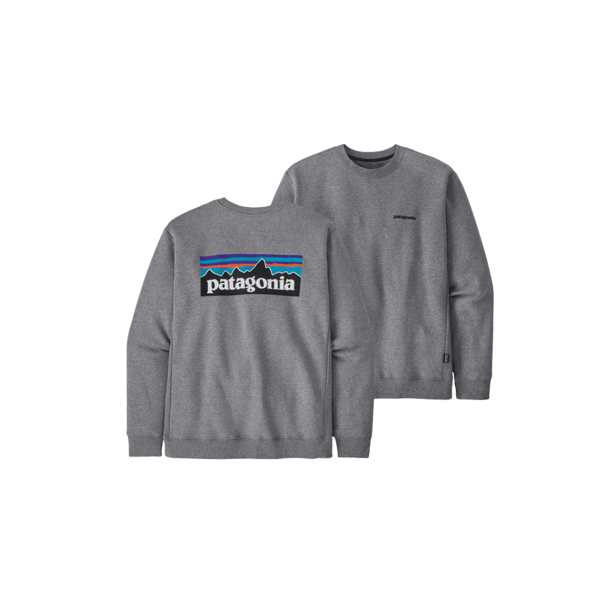 PATAGONIA P-6 LOGO UPRISAL CREW SWTSHIRT GRAVEL HEATHER