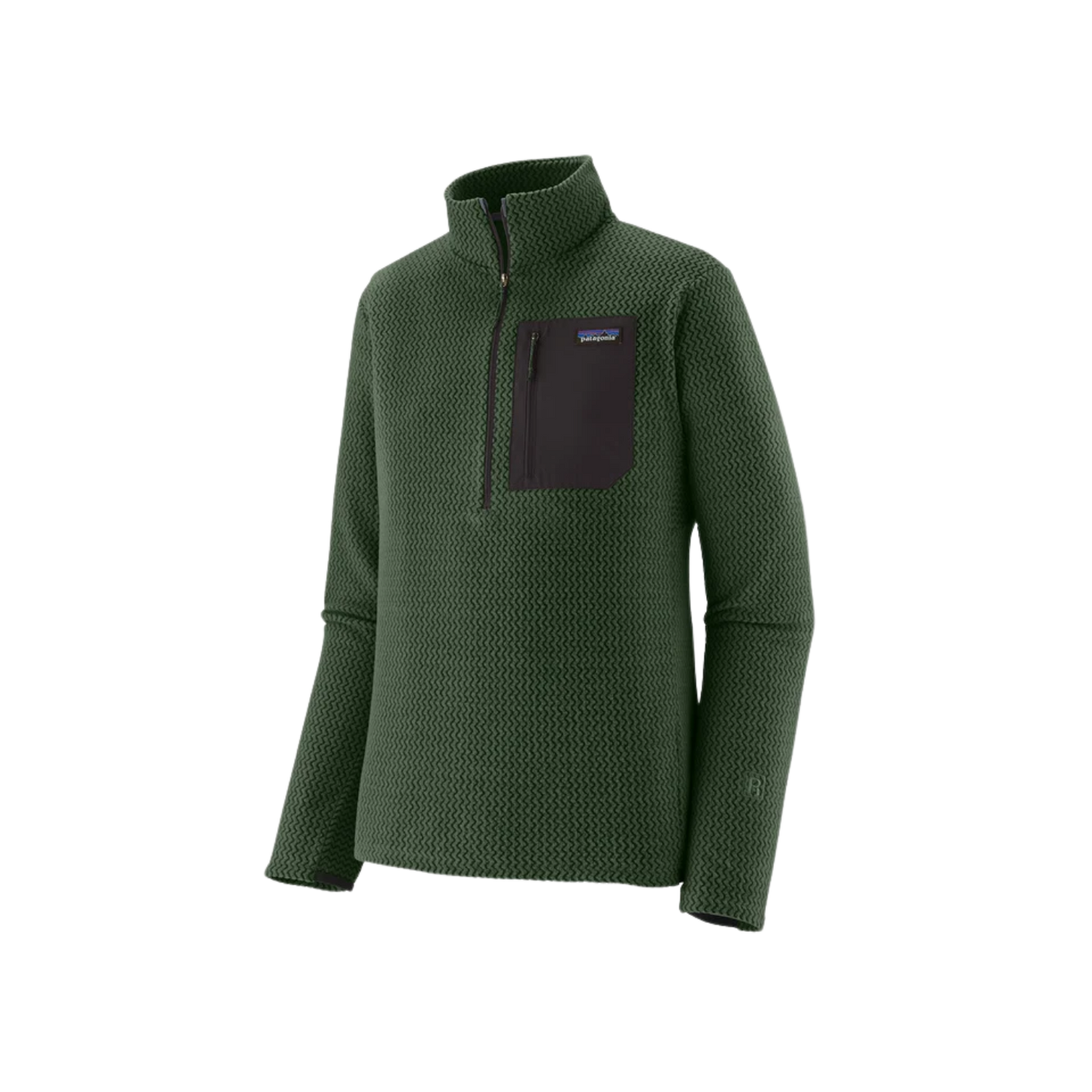 PATAGONIA R1 AIR ZIP NECK TREELINE GREEN
