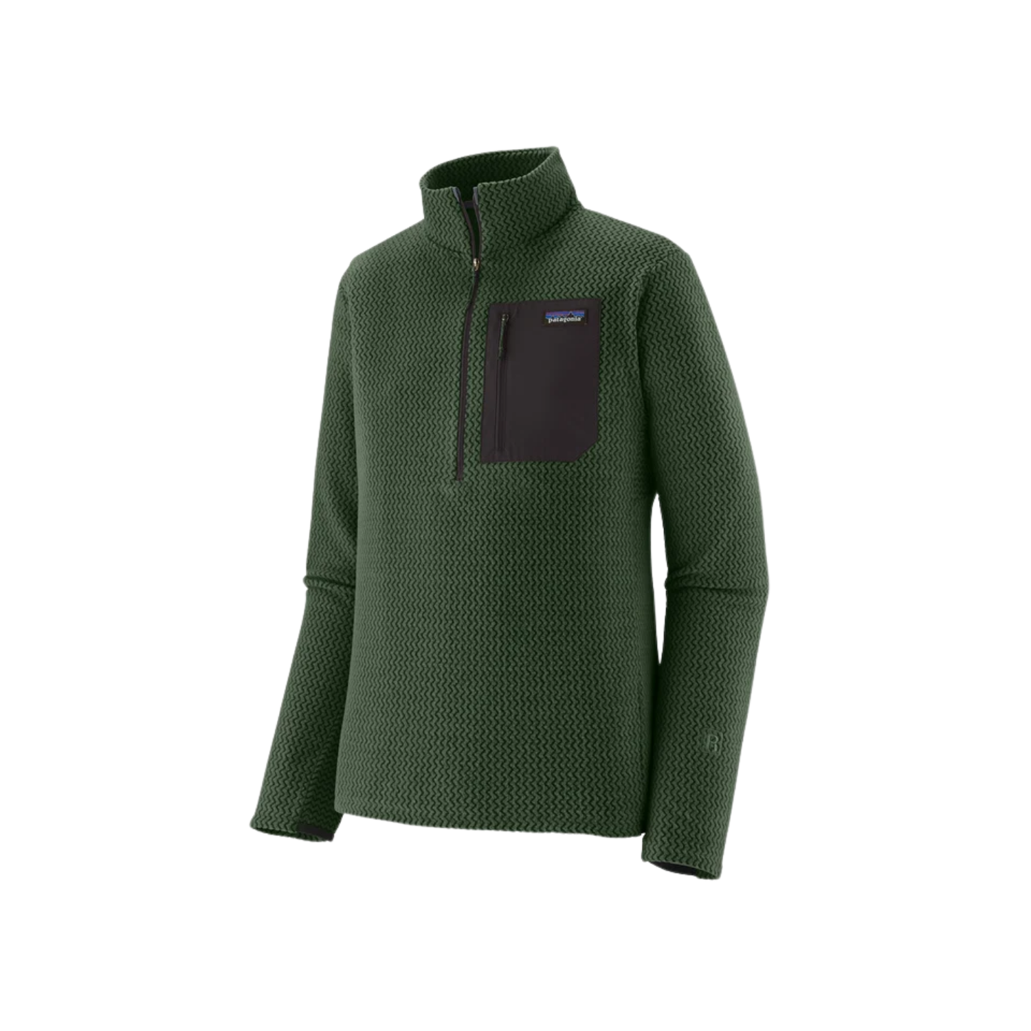 PATAGONIA R1 AIR ZIP NECK TREELINE GREEN