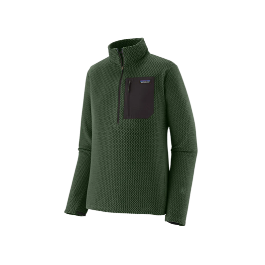 PATAGONIA R1 AIR ZIP NECK TREELINE GREEN