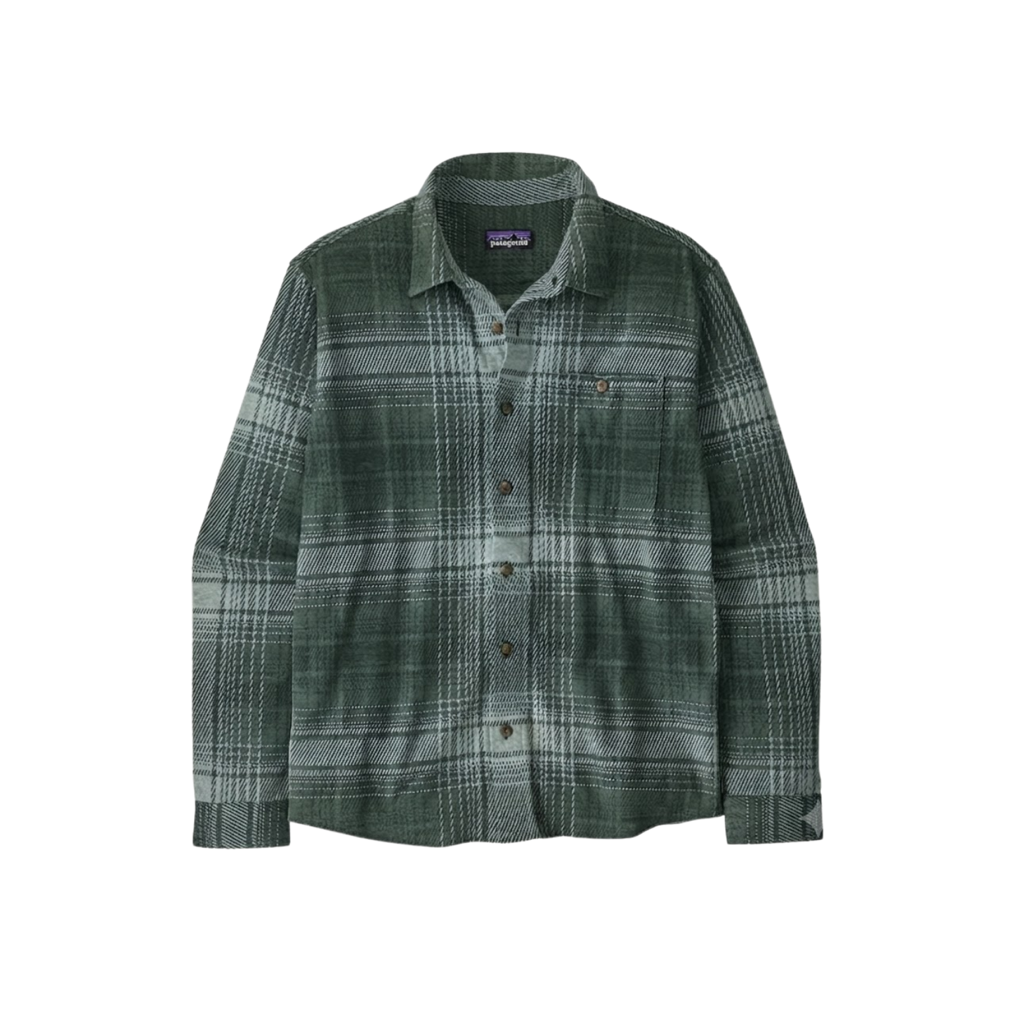 PATAGONIA STRETCH FJORD FLANNEL SHIRT BASIN GREEN