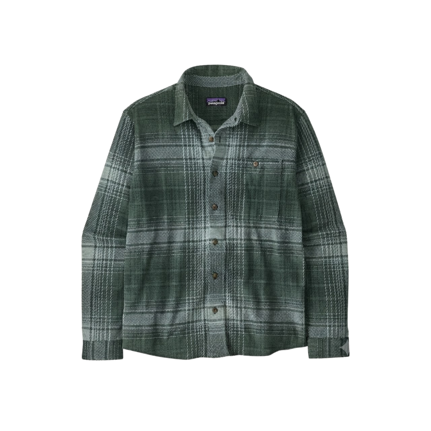 PATAGONIA STRETCH FJORD FLANNEL SHIRT BASIN GREEN