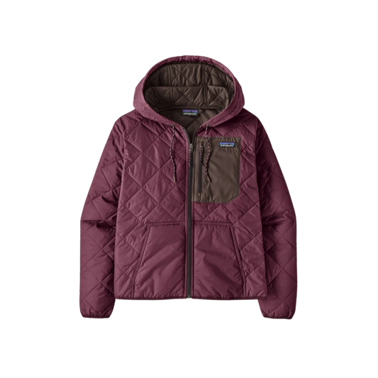 PATAGONIA W DIAMOND QUILTED BOMBER HOODY BERRY FIG