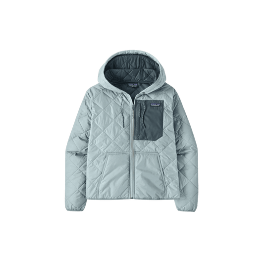 PATAGONIA W DIAMOND QUILTED BOMBER HOODY VIRTUALLY BLUE