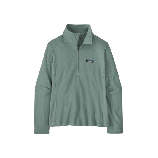 PATAGONIA W MICRO D 1/4 ZIP COVER GREEN