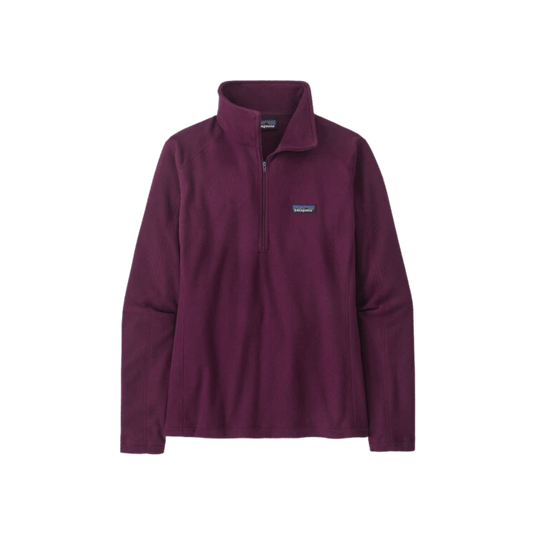 PATAGONIA W MICRO D 1/4 ZIP NIGHT PLUM