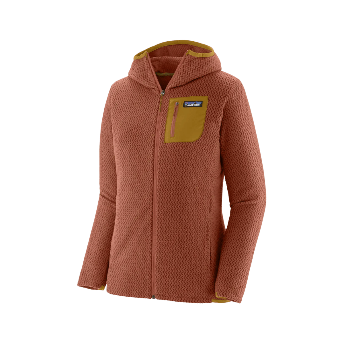 PATAGONIA W R1 AIR FULL ZIP HOODY BURL RED