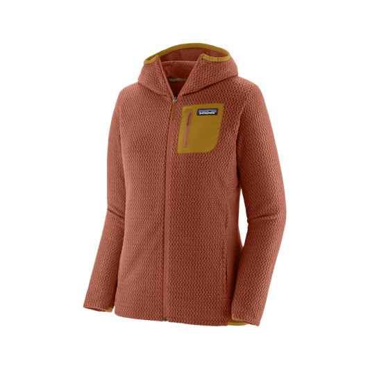 PATAGONIA W R1 AIR FULL ZIP HOODY BURL RED