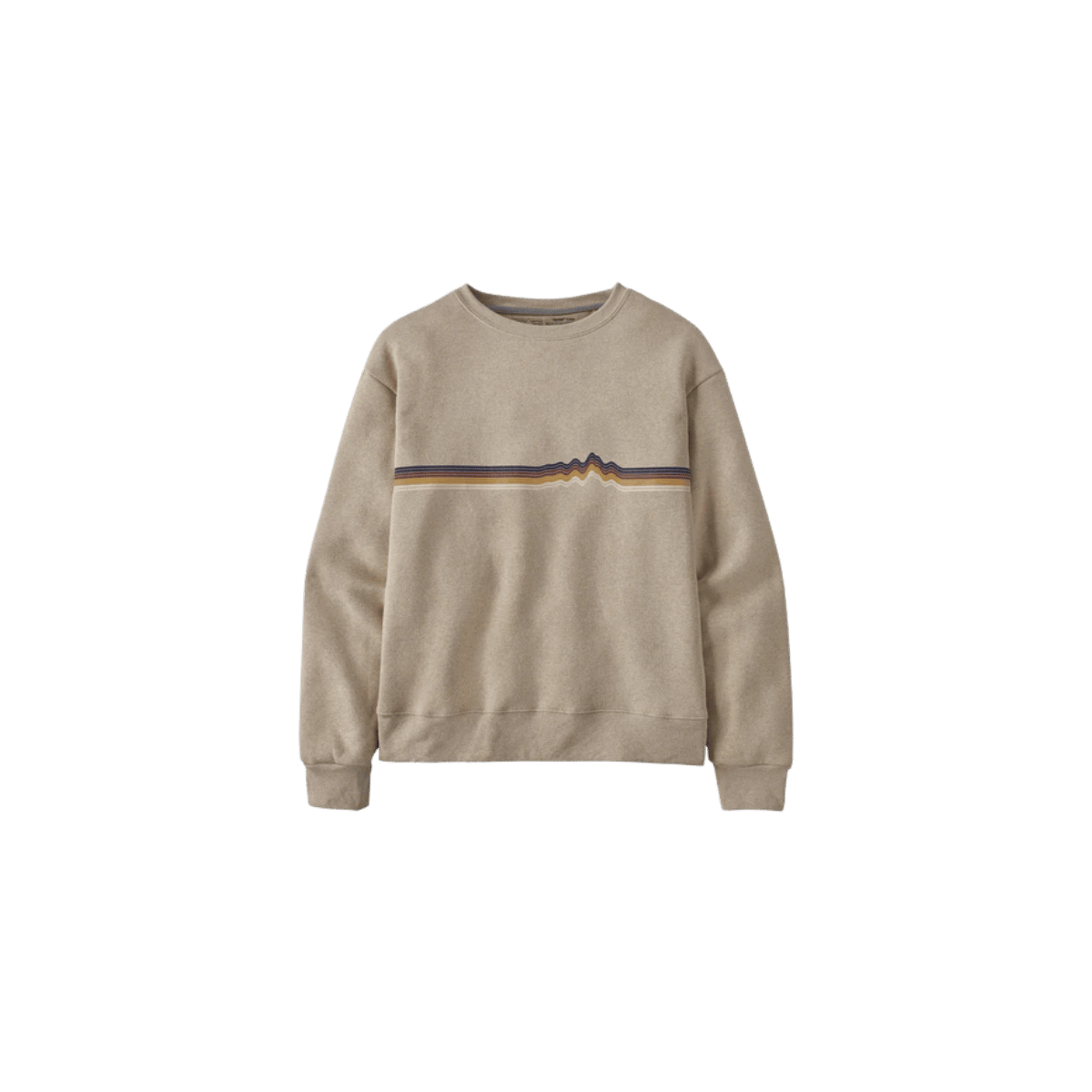 PATAGONIA W RIDGE RISE STRIPE CREW SWTSH OAR TAN