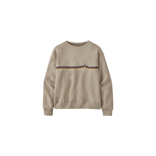 PATAGONIA W RIDGE RISE STRIPE CREW SWTSH OAR TAN