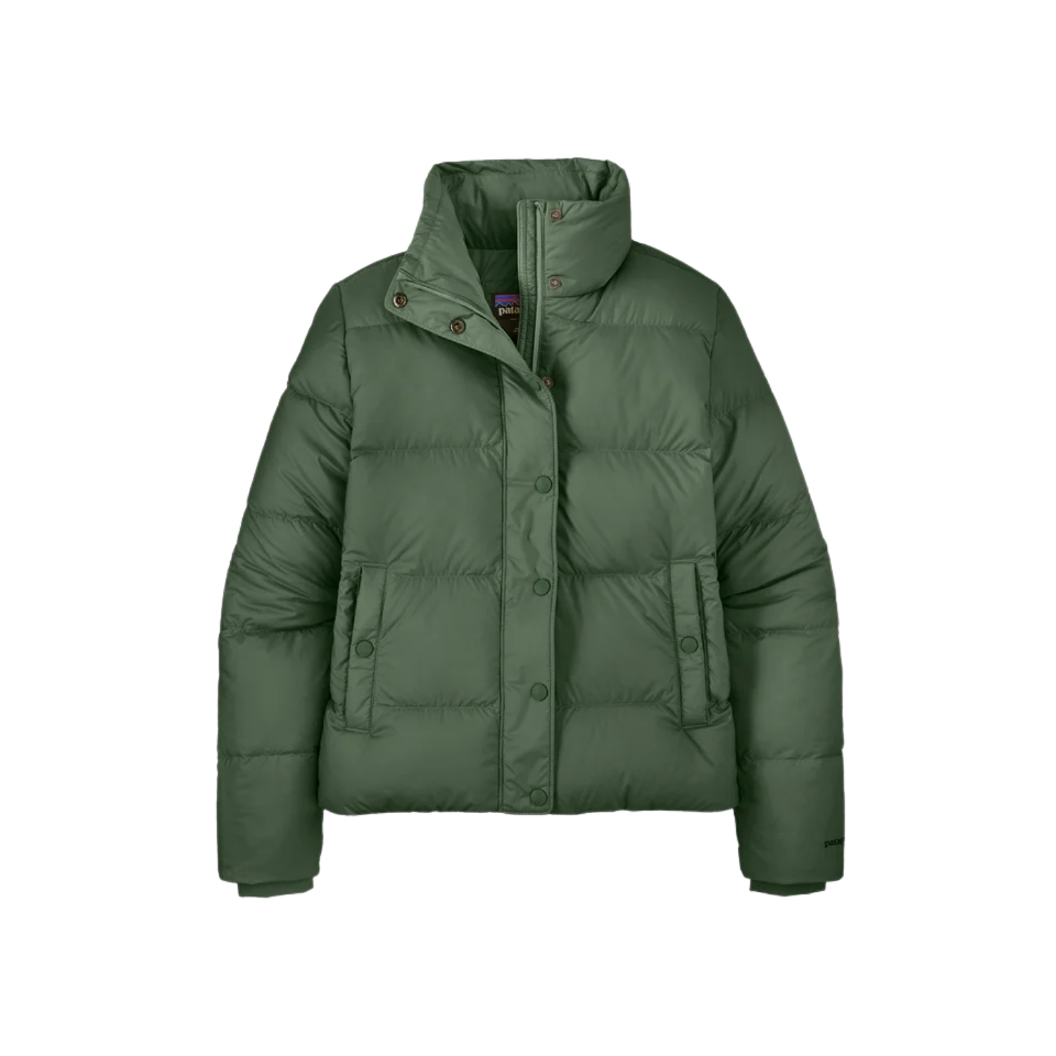 PATAGONIA W SILENT DOWN JKT CANOPY GREEN