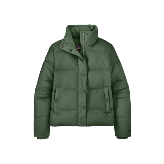 PATAGONIA W SILENT DOWN JKT CANOPY GREEN