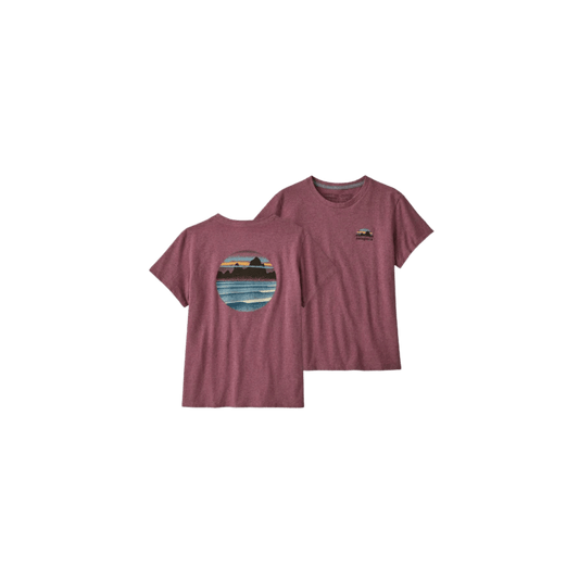 PATAGONIA W SKYLINE STENCIL RSPNSBL TEE EVENING MAUVE