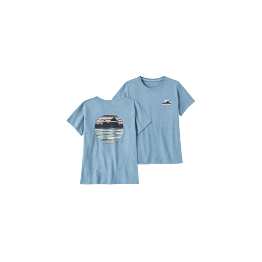 PATAGONIA W SKYLINE STENCIL RSPNSBL TEE STEAM BLUE