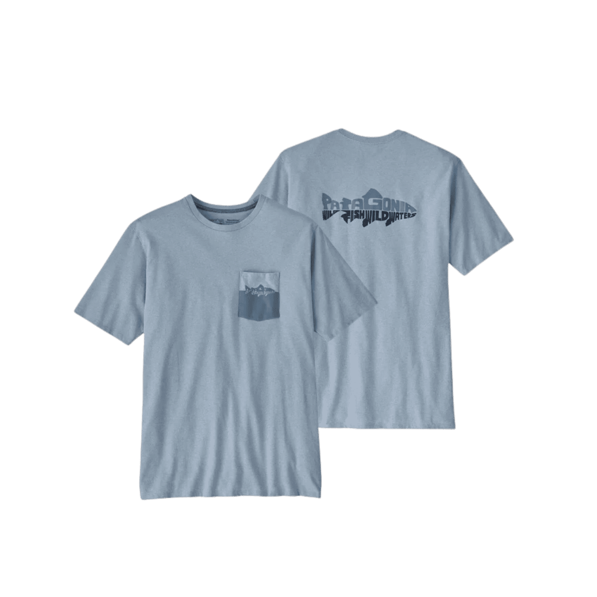 PATAGONIA WILD WATERLINE PKT TEE STEAM BLUE