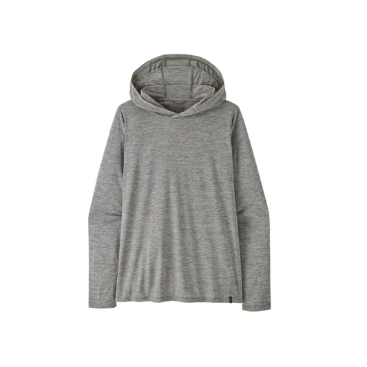 PATAGONIA WOMENS CAP COOL DAILY HOODIE FEATHER GREY