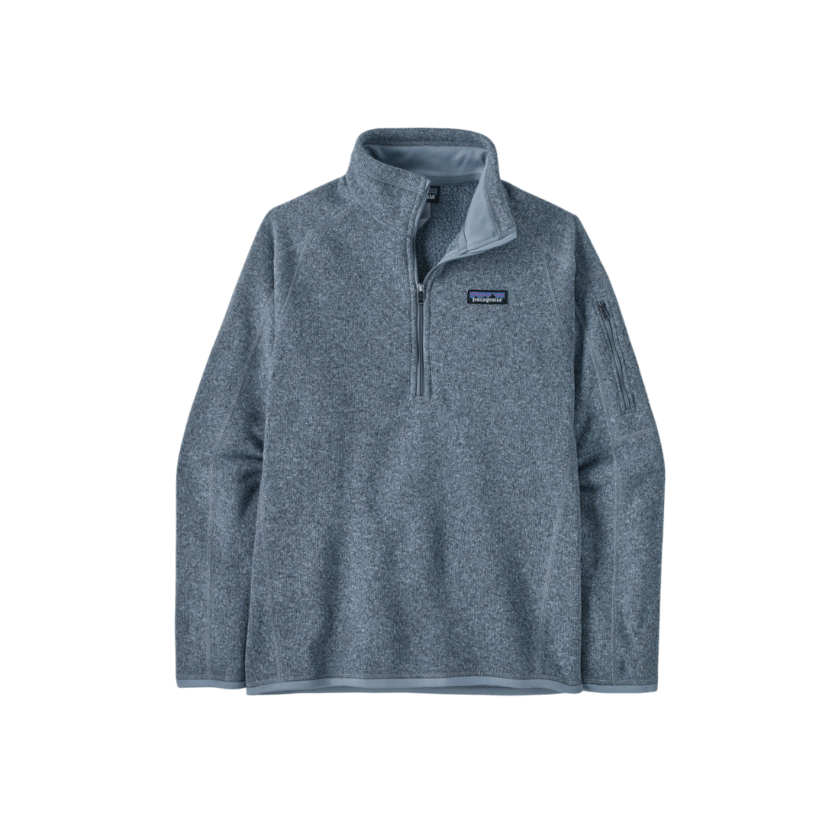 PATAGONIA WOMEN'S BETTER SWEATER 1/4 ZIP, BARNACLE BLUE, FRONT ANGLE, SM, MD, LG, XL