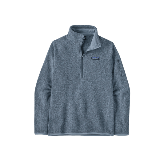 PATAGONIA WOMEN'S BETTER SWEATER 1/4 ZIP, BARNACLE BLUE, FRONT ANGLE, SM, MD, LG, XL
