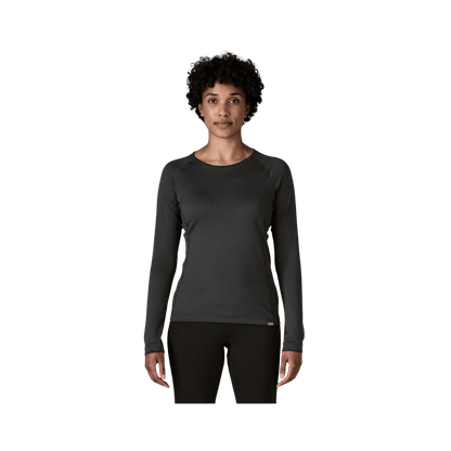 PATAGONIA WOMEN'S CAPILENE MIDWEIGHT CREW, XS, SM, MD, LG, XL, BLACK, FRONT ANGLE FIT