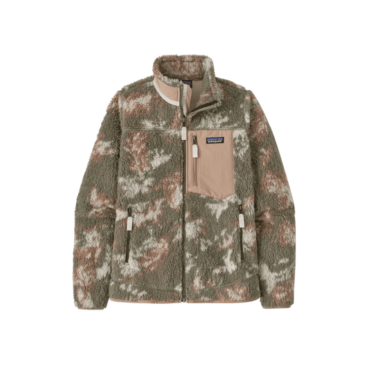 PATAGONIA WOMEN'S CLASSIC RETRO-X JACKET, SNOW PINE GREEN, FRONT ANGLE, SM, MD, LG